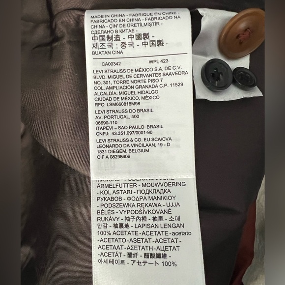 Levi’s Men’s Wool Blend Oversized Slouch Overcoat Jacket Size X-Large NWT - Picture 15 of 16